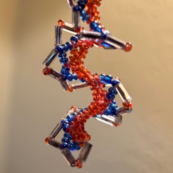 Denver Broncos or School Colors Fire and Ice Earrings - Picture 3 of 4